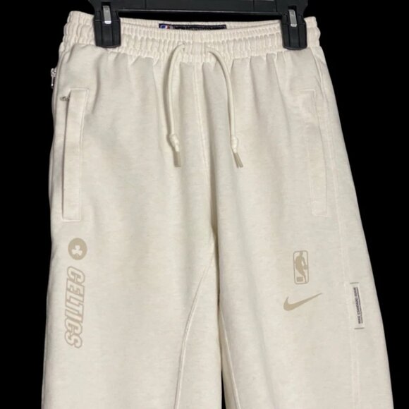 Nike Dri-Fit Engineered NBA Boston Celtics Cream Jogger Sweatpants Mens Sz Small - Picture 3 of 6